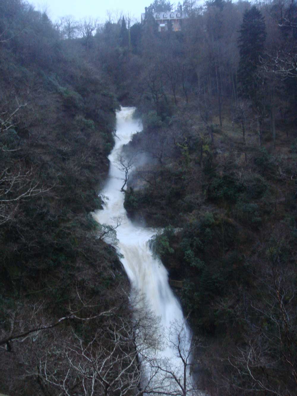 Devil's Bridge Waterfalls in the autumn